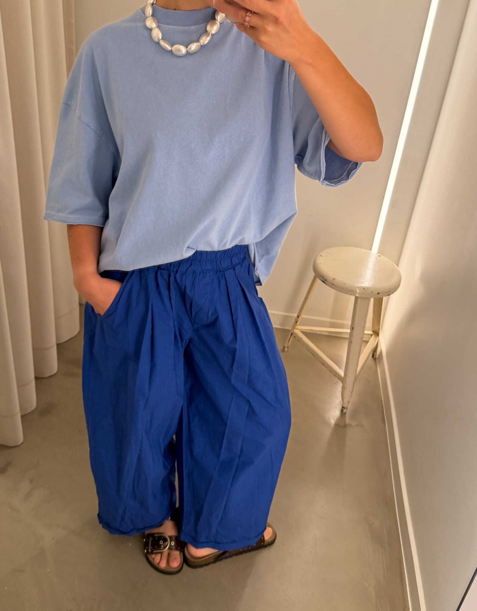 The Golden House Joh Broek Toile Wide 'Mindy' - Electrique Blue -  TU