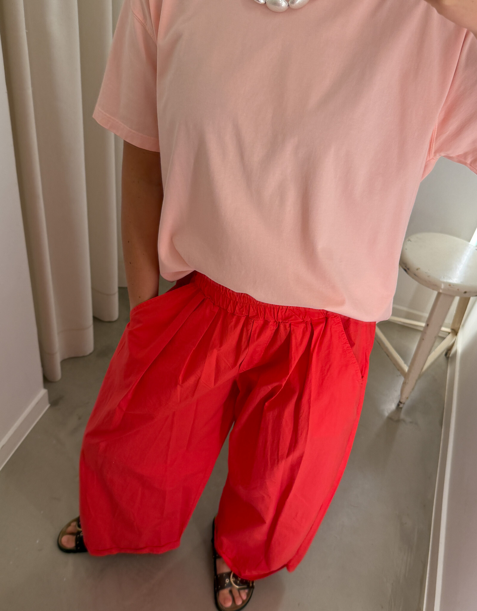The Golden House Joh Broek Toile Wide 'Mindy' - Coral -  TU