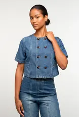 The Golden House Ad Blouse 'Milo' - Denim - Adoré
