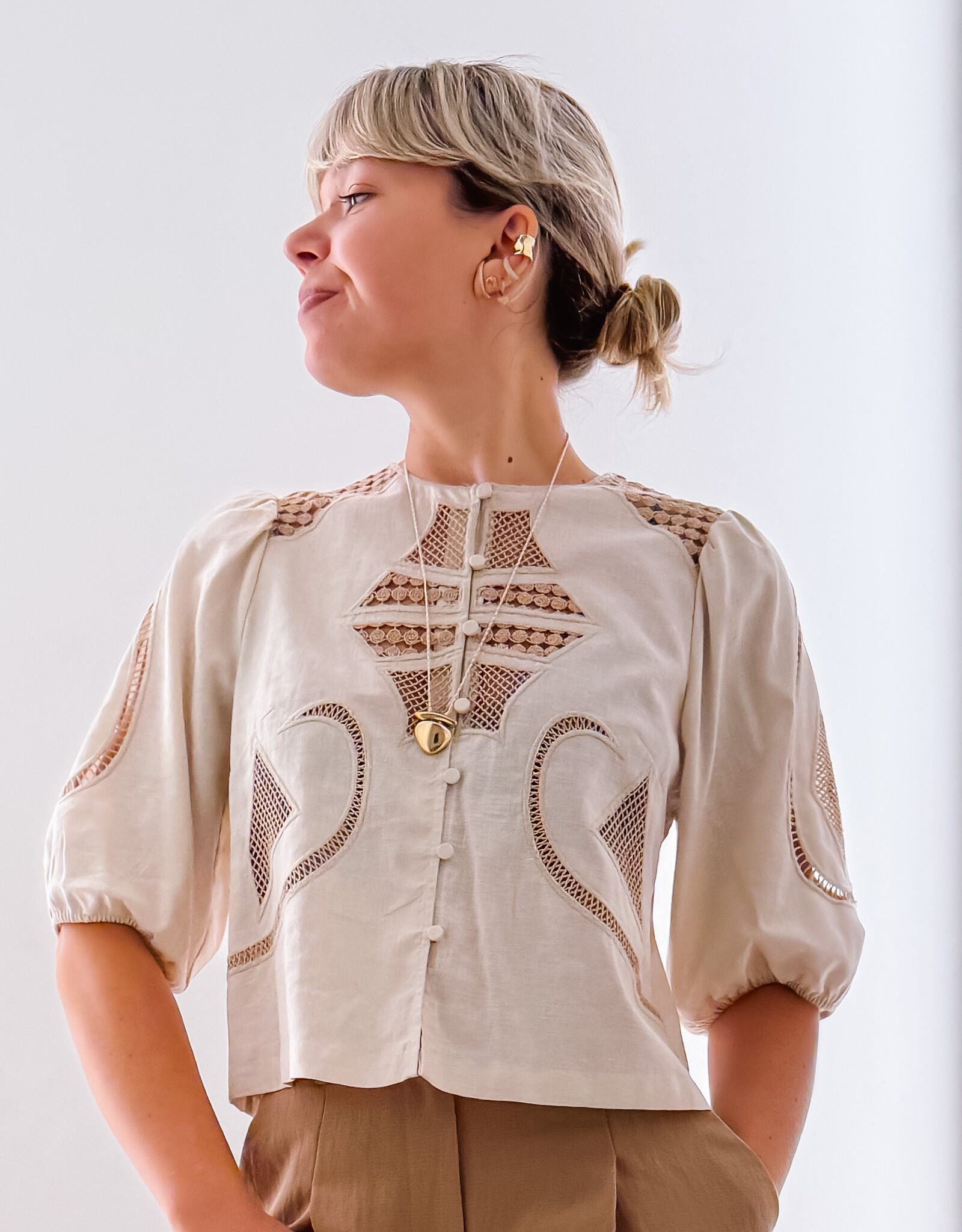 Suncoo Blouse 'Lindsay' - Beige - Suncoo