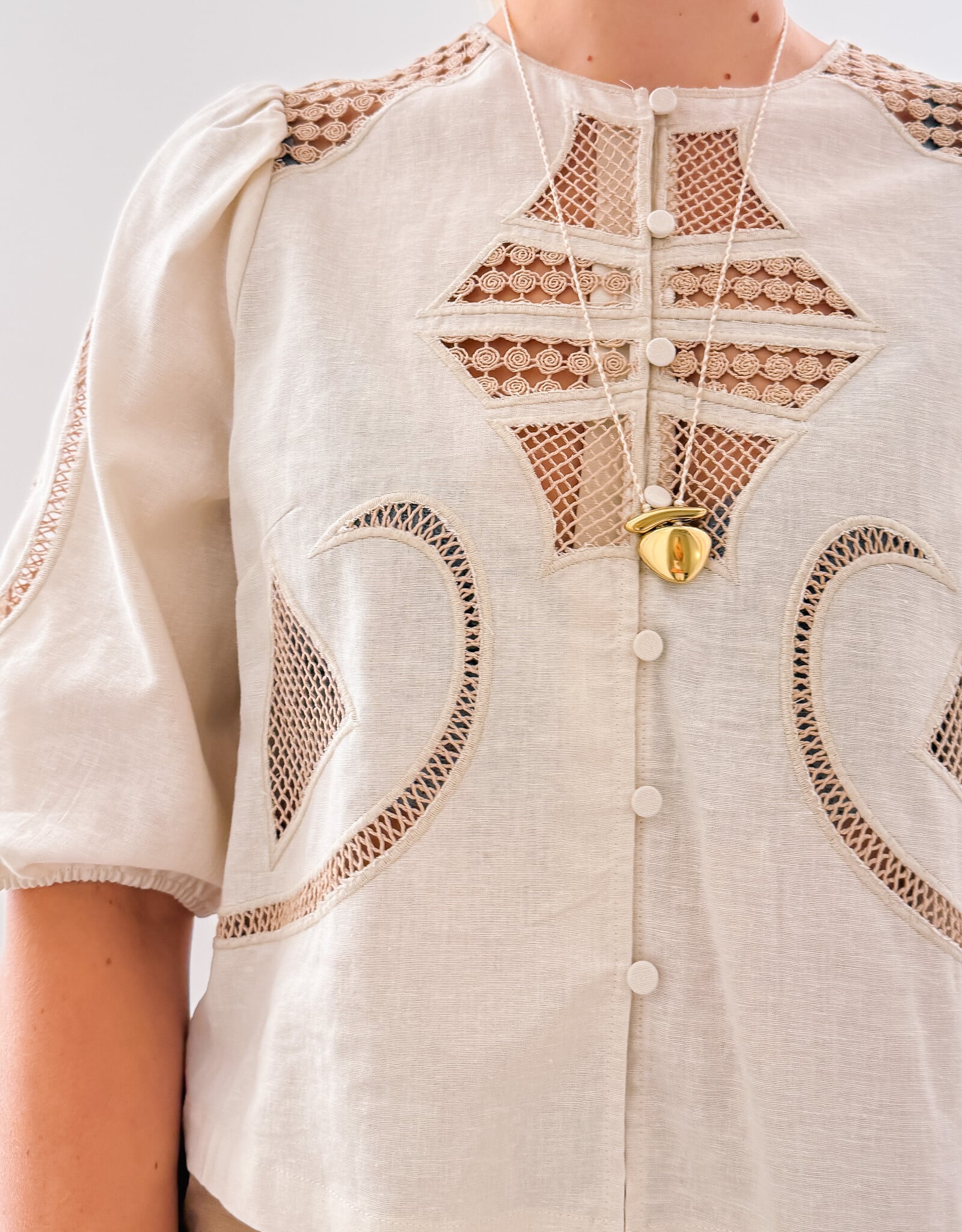 Suncoo Blouse 'Lindsay' - Beige - Suncoo