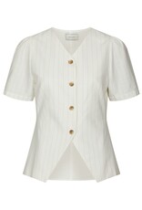 Blouse/Waistcoat 'Jules' - Taupe Stripe - Neo Noir