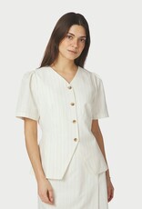 Blouse/Waistcoat 'Jules' - Taupe Stripe - Neo Noir