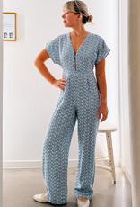 Laure+Max Jumpsuit 'Osyana' - Vichy Broderie Bleu - Laure+Max