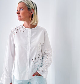 Withblack Blouse Long Sleeve 'Marit' - White - Withblack