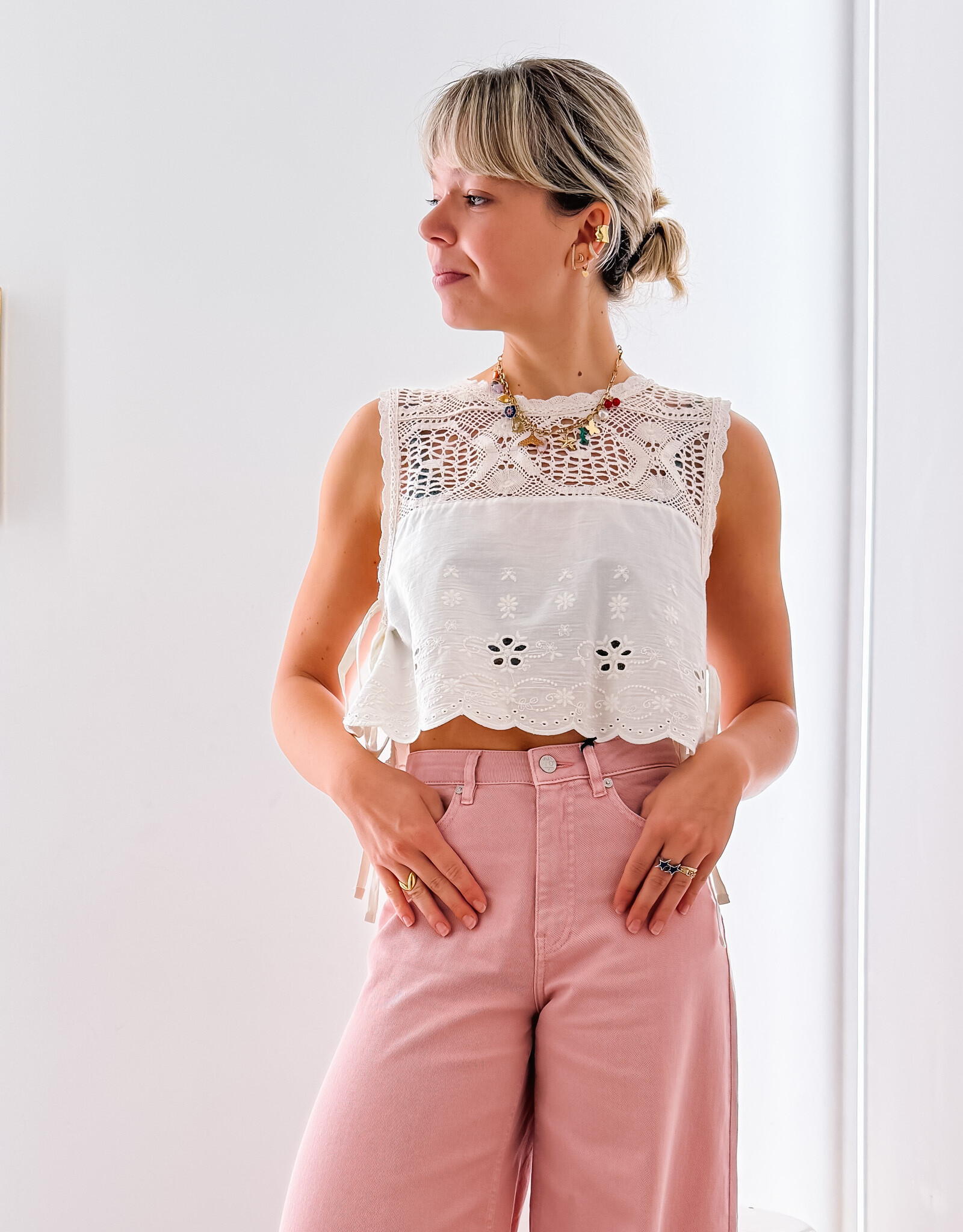 Lollys Laundry Top 'Portobello' - White - Lollys Laundry
