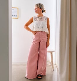 Another Label Broek Wide 'Moore Denim' - Pink Nectar  - Another Label