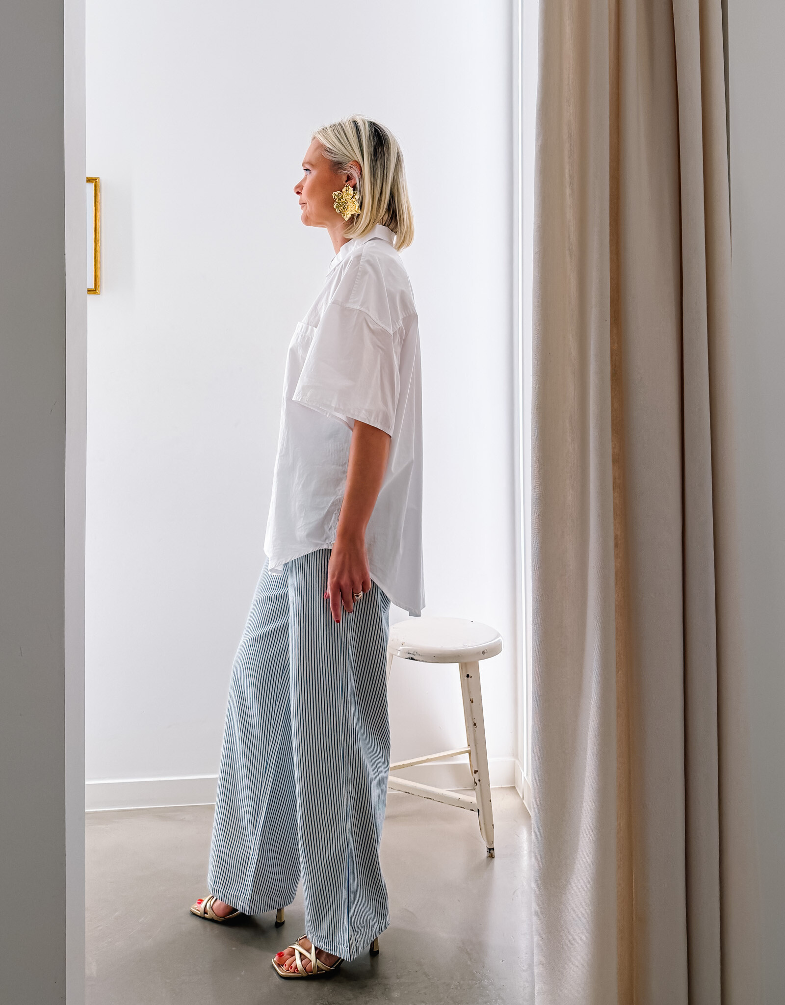 The Tiny Big Sister Broek 'Berta' - Light Cream/Stone  - The Tiny Big Sister