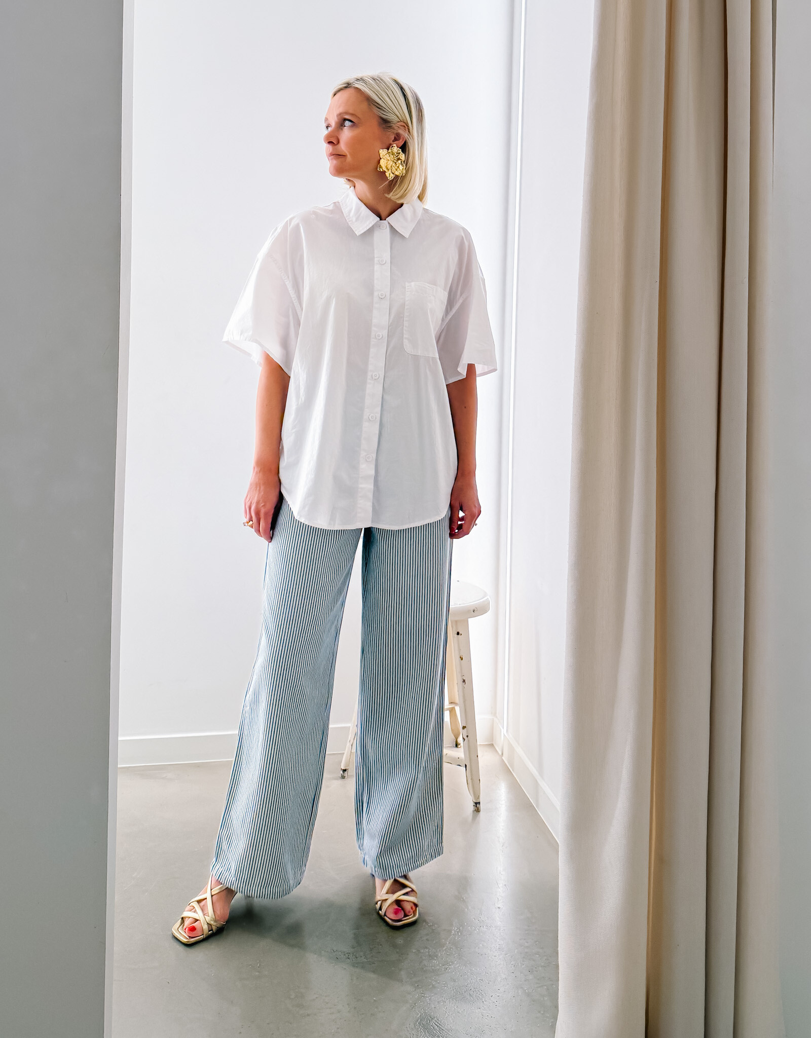 The Tiny Big Sister Broek 'Berta' - Light Cream/Stone  - The Tiny Big Sister
