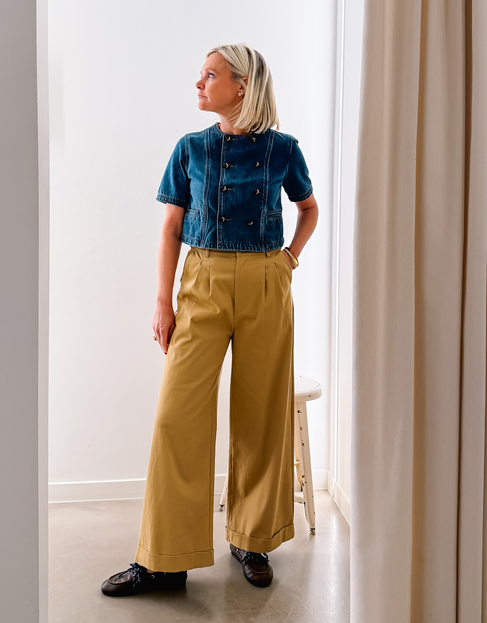 The Golden House Ad Blouse 'Milo' - Denim - Adoré