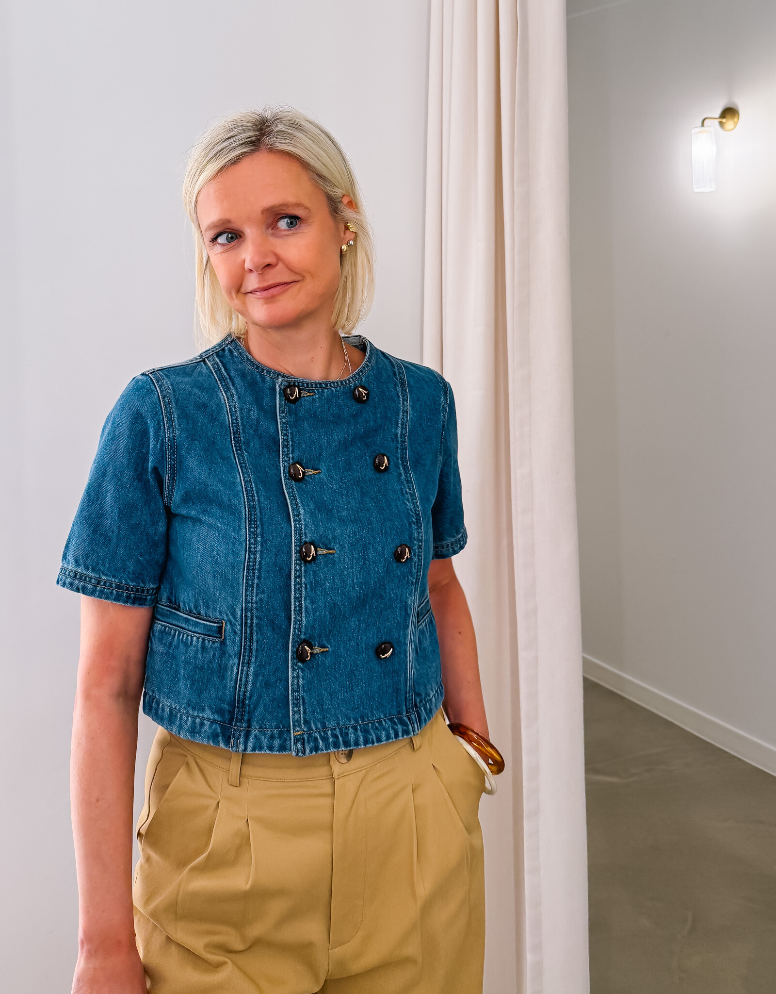 The Golden House Ad Blouse 'Milo' - Denim - Adoré