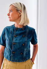 The Golden House Ad Blouse 'Milo' - Denim - Adoré