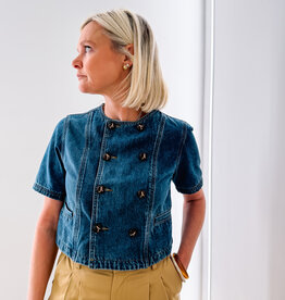 The Golden House Ad Blouse 'Milo' - Denim - Adoré