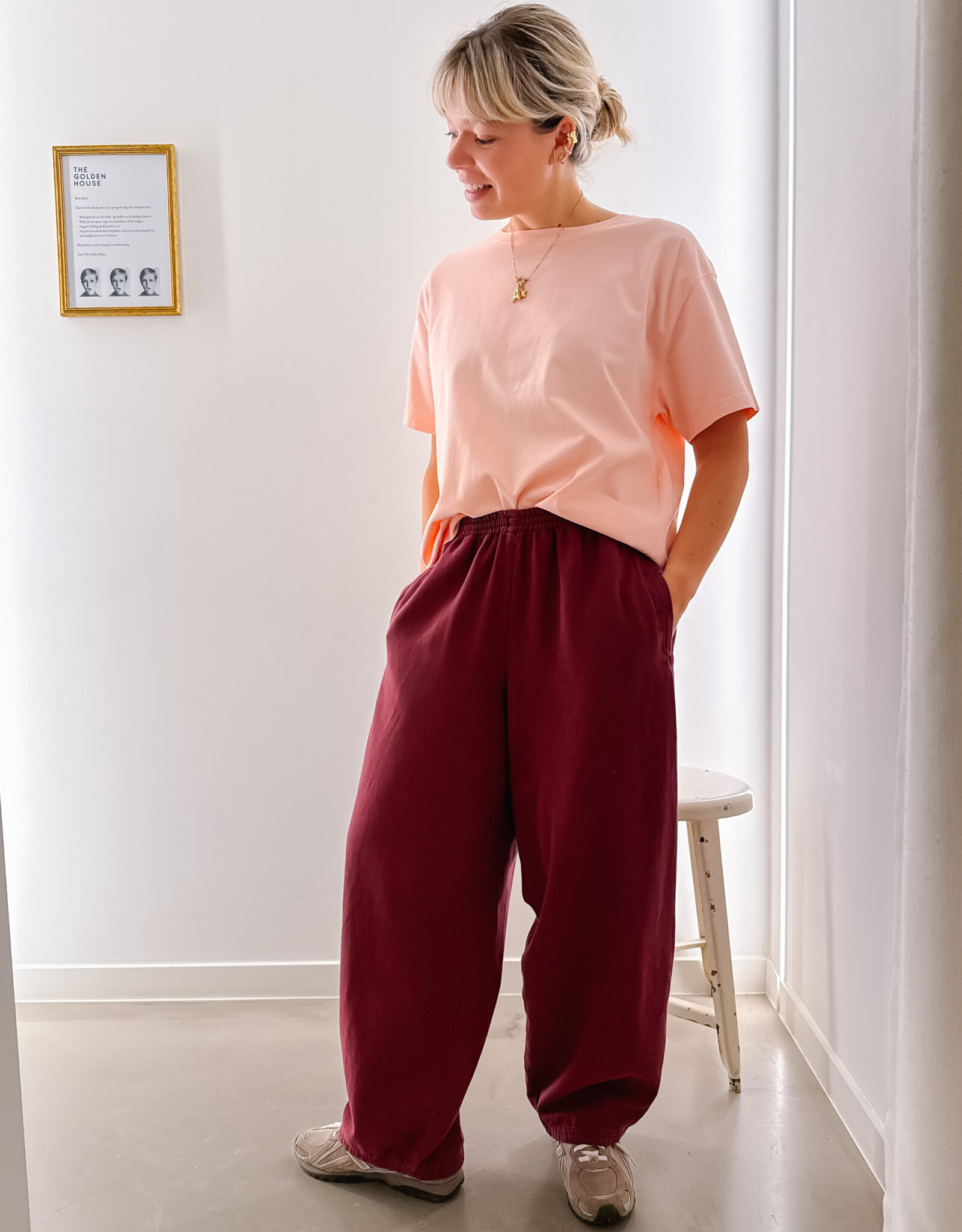 American Vintage Broek Balloon 'Lycaz' - Vigne Vintage - Lyc10C -  American Vintage