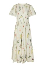 Jurk Flower 'Gardena' - Off White - Neo Noir