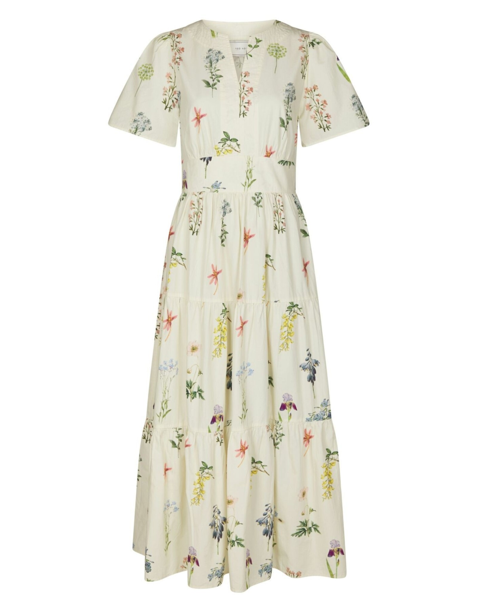 Jurk Flower 'Gardena' - Off White - Neo Noir