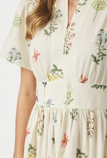 Jurk Flower 'Gardena' - Off White - Neo Noir