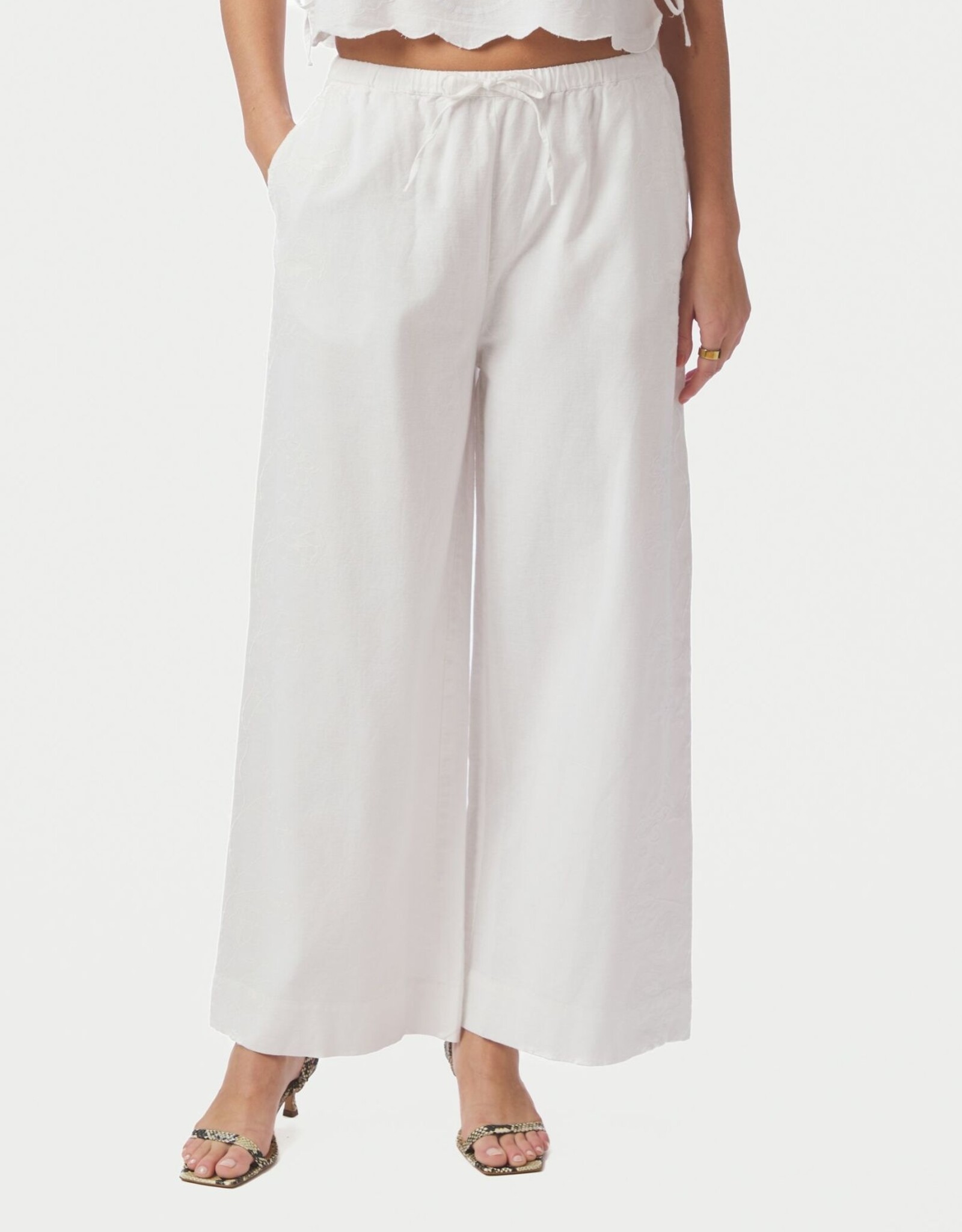 Broek Embroidery  'Heifa' - White - Neo Noir