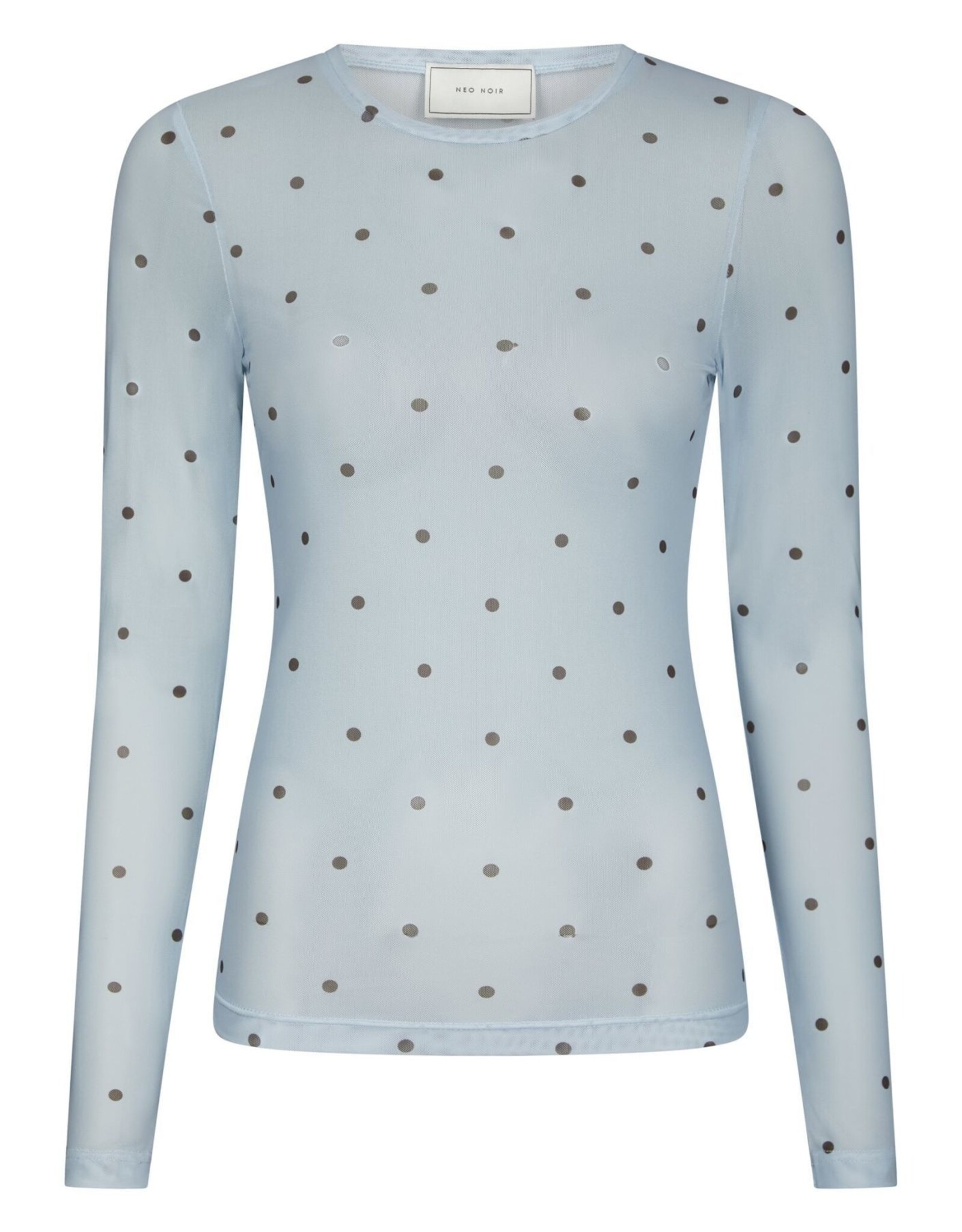 T-Shirt Lange Mouw Dot 'Ella' - Light Blue - Neo Noir