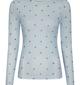 T-Shirt Lange Mouw Dot 'Ella' - Light Blue - Neo Noir