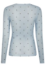 T-Shirt Lange Mouw Dot 'Ella' - Light Blue - Neo Noir