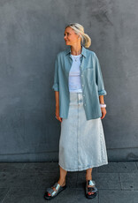 Colorful Standard Blouse  'Organic Oversized' - Steel Blue - Colorful Standard