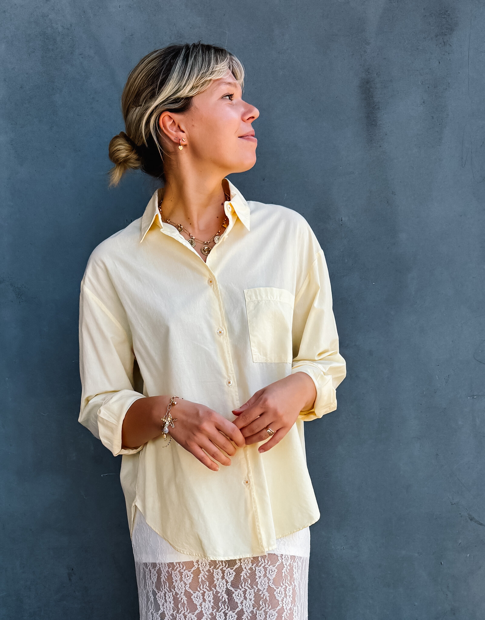Colorful Standard Blouse  'Organic Oversized' - Soft Yellow - Colorful Standard