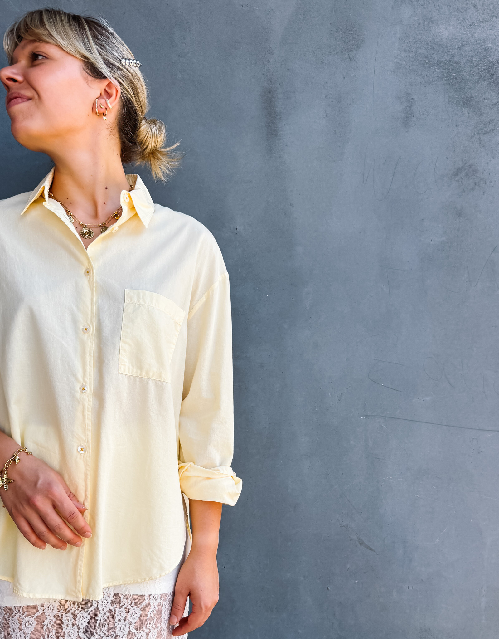 Colorful Standard Blouse  'Organic Oversized' - Soft Yellow - Colorful Standard