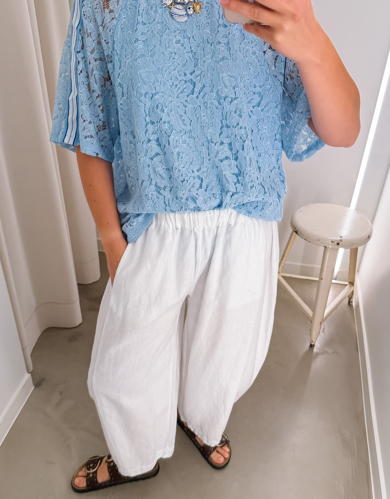 The Golden House Joh Broek Barrel 'Lilou' - White - TU