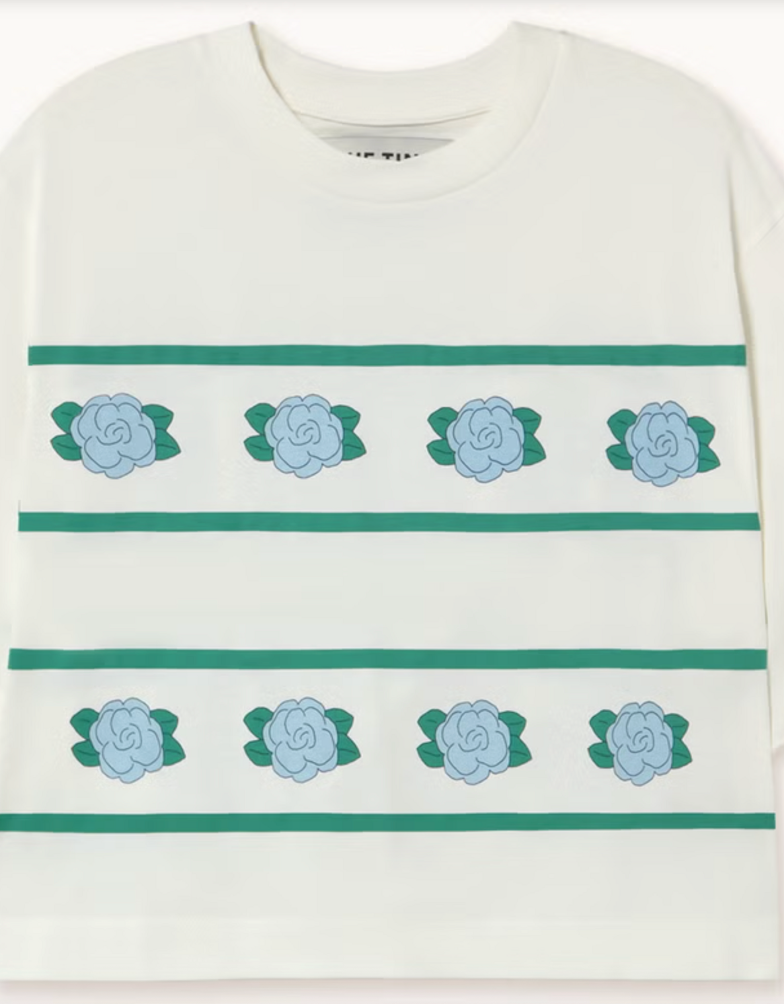 The Tiny Big Sister T-Shirt Boxy 'Roses' - Off-White -  The Tiny Big Sister