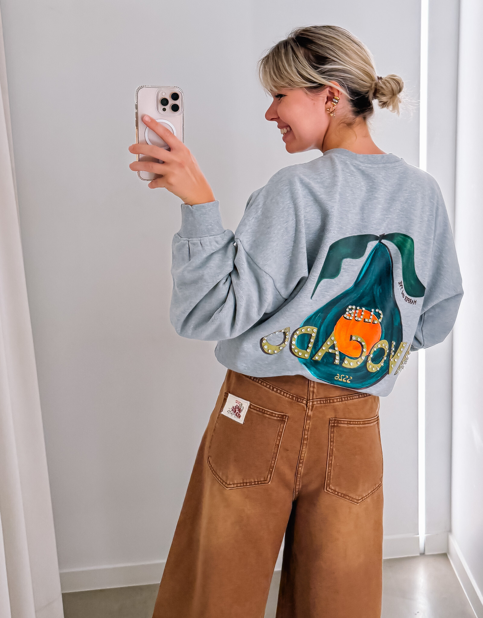 Harper&Yve Sweater 'Clubavocado' - Grey Melee - Harper&Yve