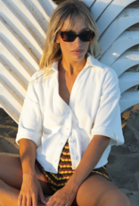 Laure+Max Cardigan Short Sleeve 'Cavane' - Ecru Eponge - Laure+Max