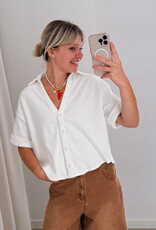Laure+Max Cardigan Short Sleeve 'Cavane' - Ecru Eponge - Laure+Max