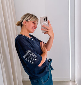 Lollys Laundry Sports Tee 'Kamilla' - Dark Blue - Lollys Laundry