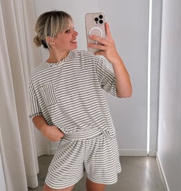 Another Label Short 'Romane' - Off White Black Pins - Another Label