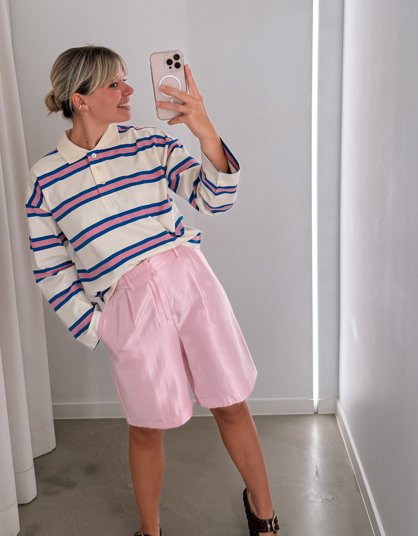 Refined Department Bermuda 'Puma' - Soft Pink - Refined Department