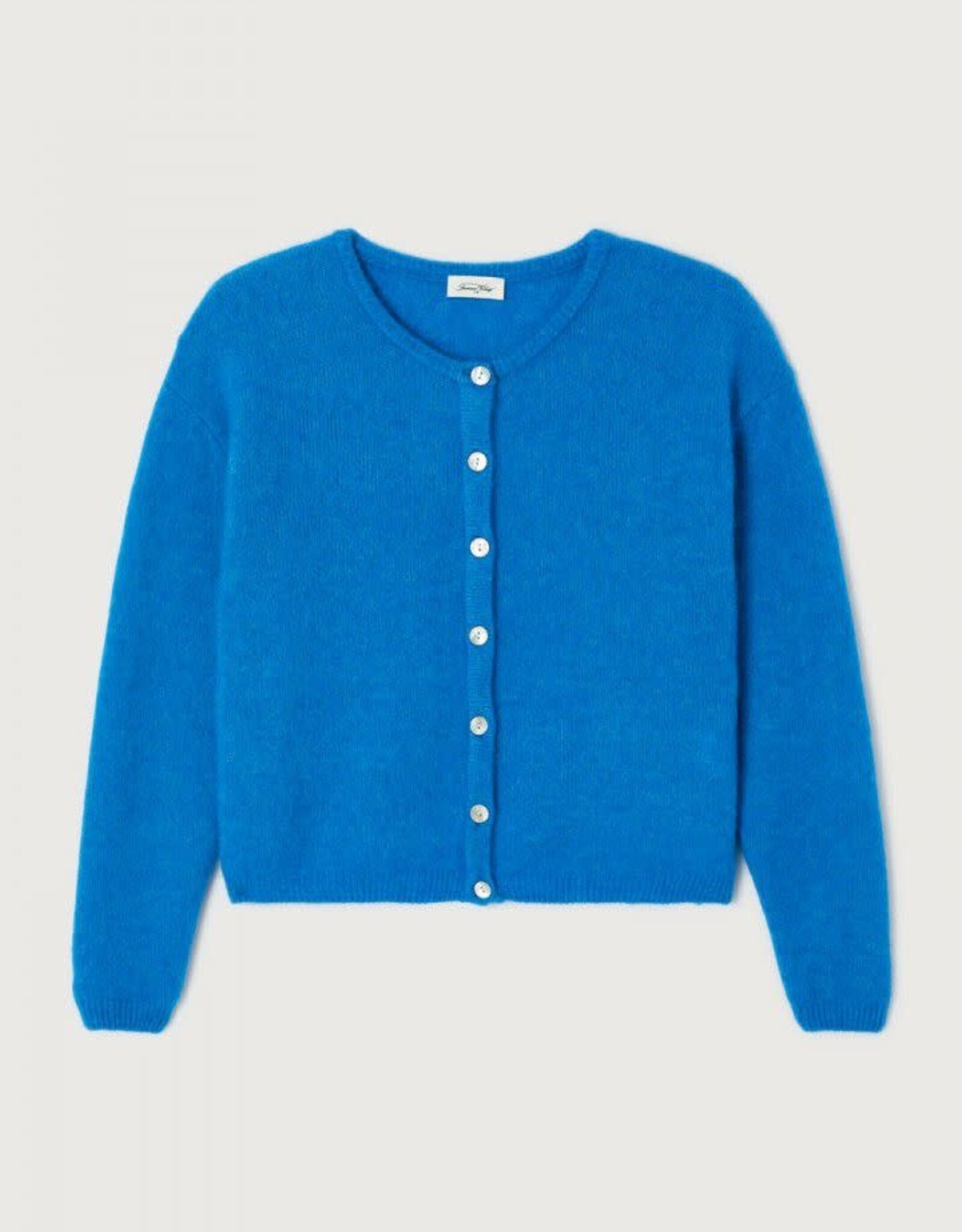 American Vintage Cardigan 'Vitow' - Curacao Chine - Vito19E  - American Vintage