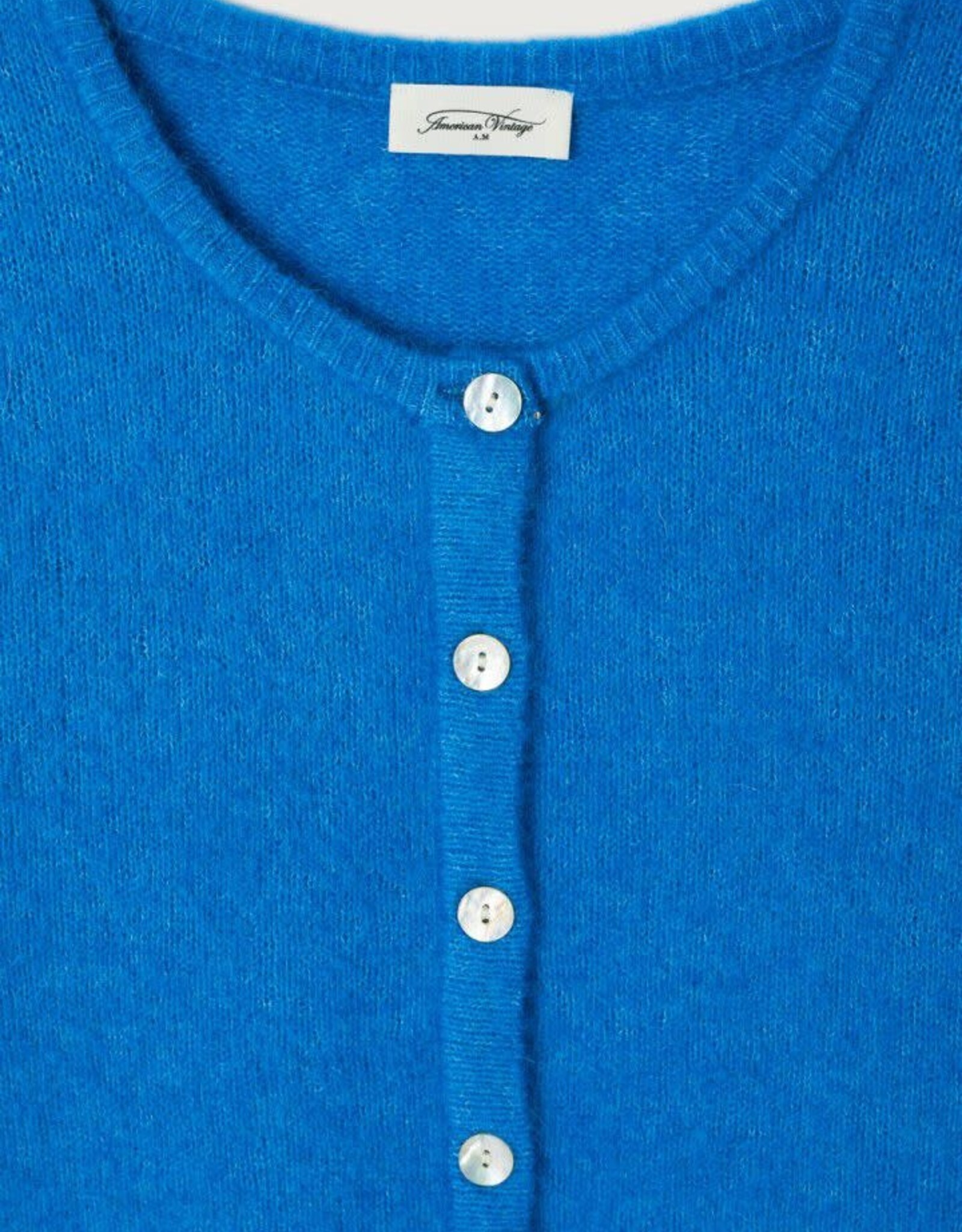 American Vintage Cardigan 'Vitow' - Curacao Chine - Vito19E  - American Vintage