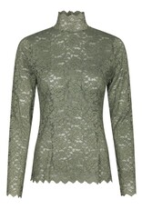 Blouse Laceflower 'Liza' - Cold Army - Neo Noir