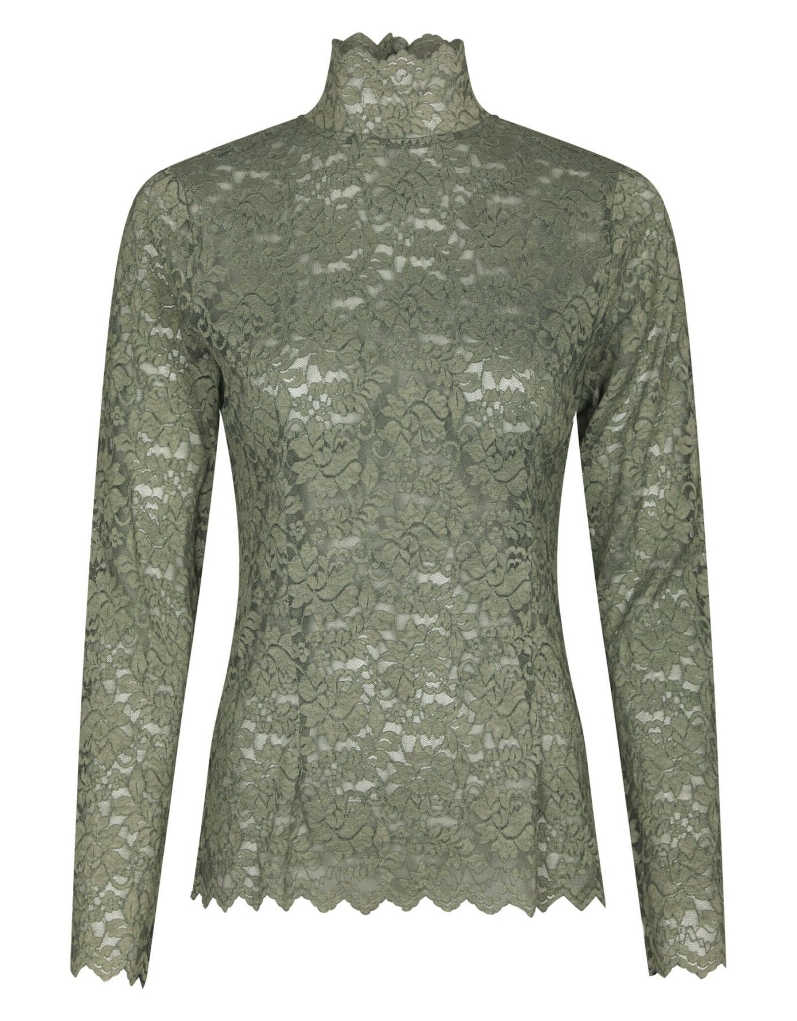 Blouse Laceflower 'Liza' - Cold Army - Neo Noir