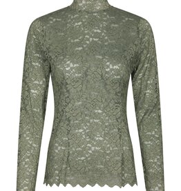 Blouse Laceflower 'Liza' - Cold Army - Neo Noir