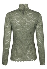 Blouse Laceflower 'Liza' - Cold Army - Neo Noir
