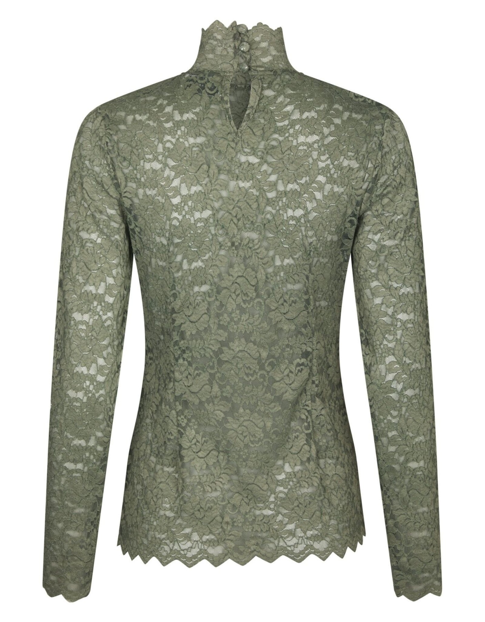 Blouse Laceflower 'Liza' - Cold Army - Neo Noir