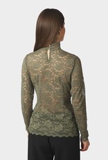 Blouse Laceflower 'Liza' - Cold Army - Neo Noir