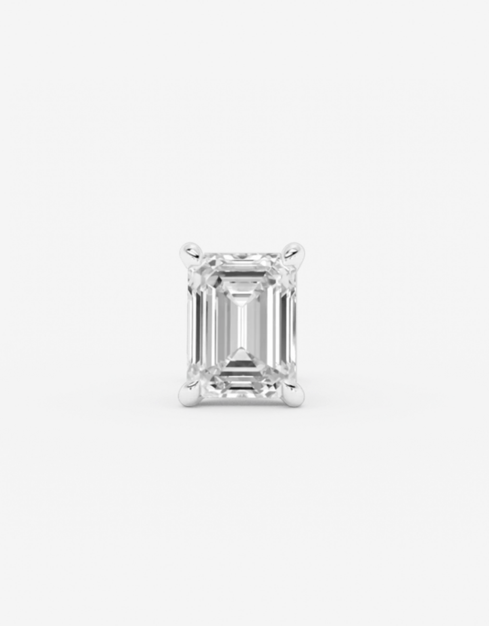 Billion Avenue Emerald Earstud - Silver - Billion Avenue
