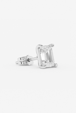Billion Avenue Emerald Earstud - Silver - Billion Avenue