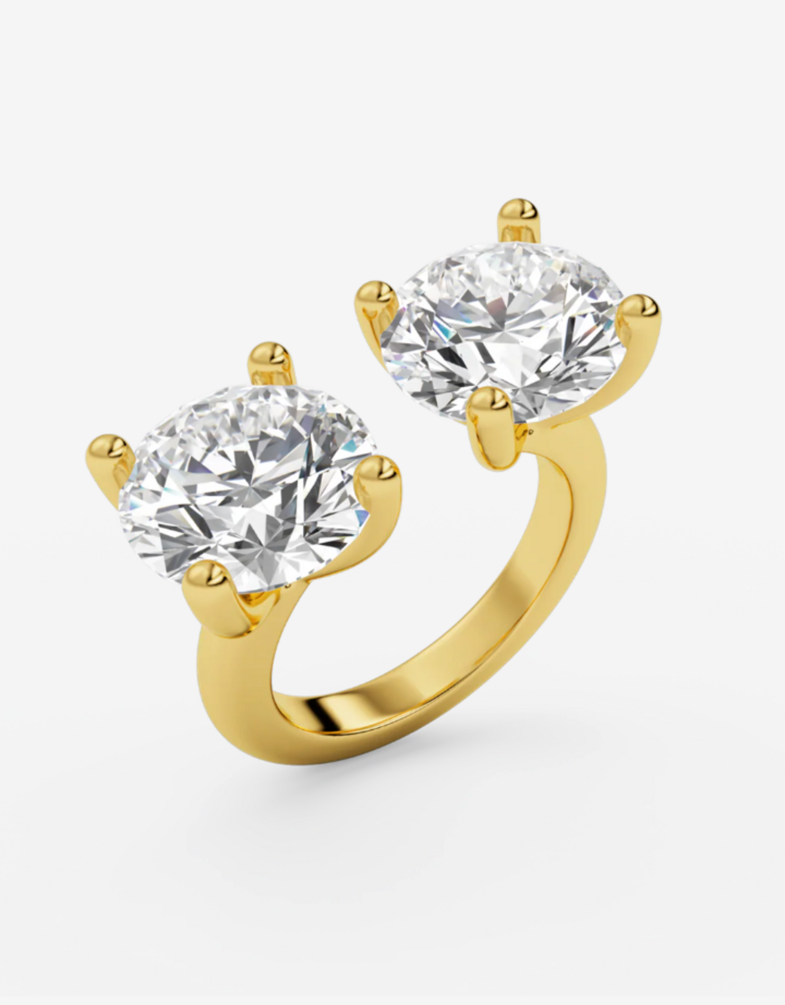 Billion Avenue Double Diamond Ring  - Gold - Billion Avenue