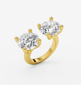 Billion Avenue Double Diamond Ring  - Gold - Billion Avenue