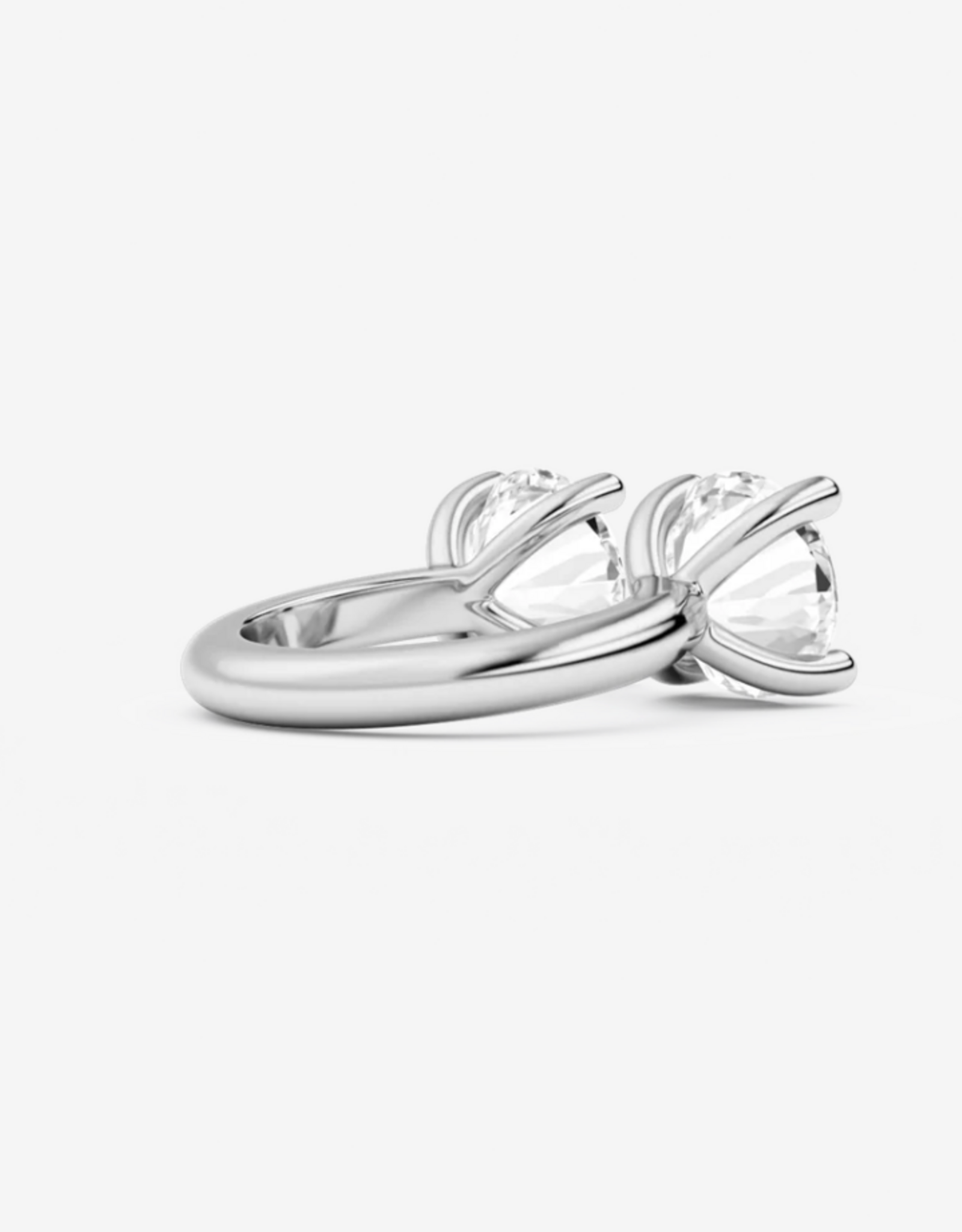 Billion Avenue Double Diamond Ring  - Silver - Billion Avenue