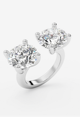 Billion Avenue Double Diamond Ring  - Silver - Billion Avenue